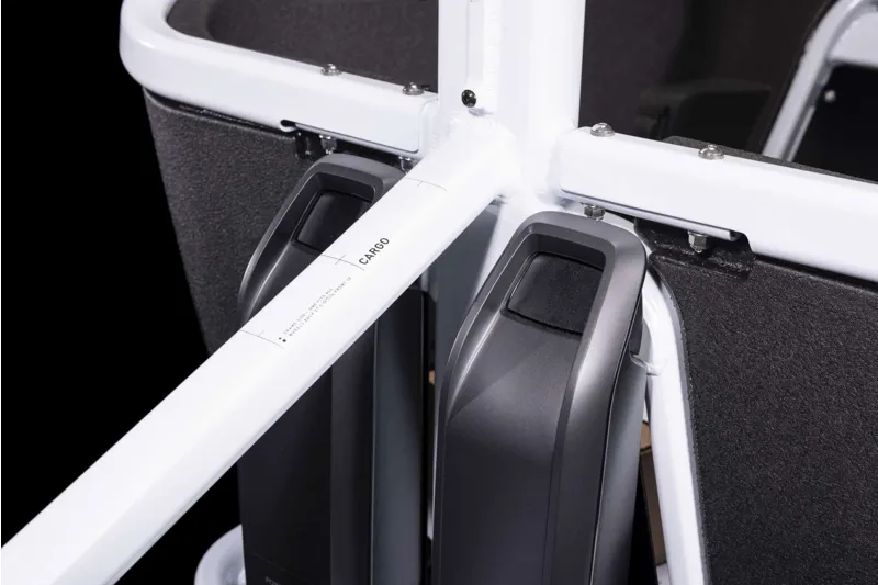 Cube Cargo Hybrid 500 Electric Cargo Bike in White/Black-1